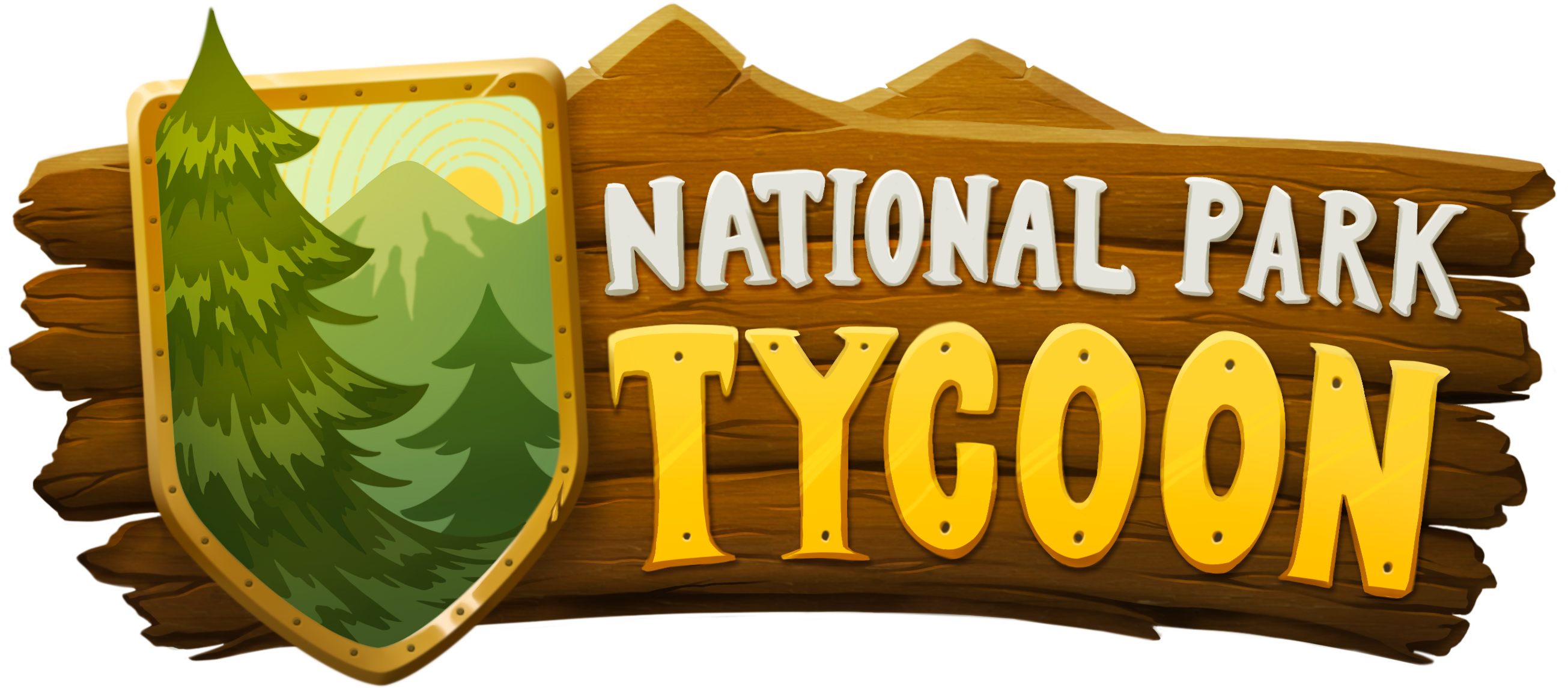 National Park Tycoon full logo with background glow
