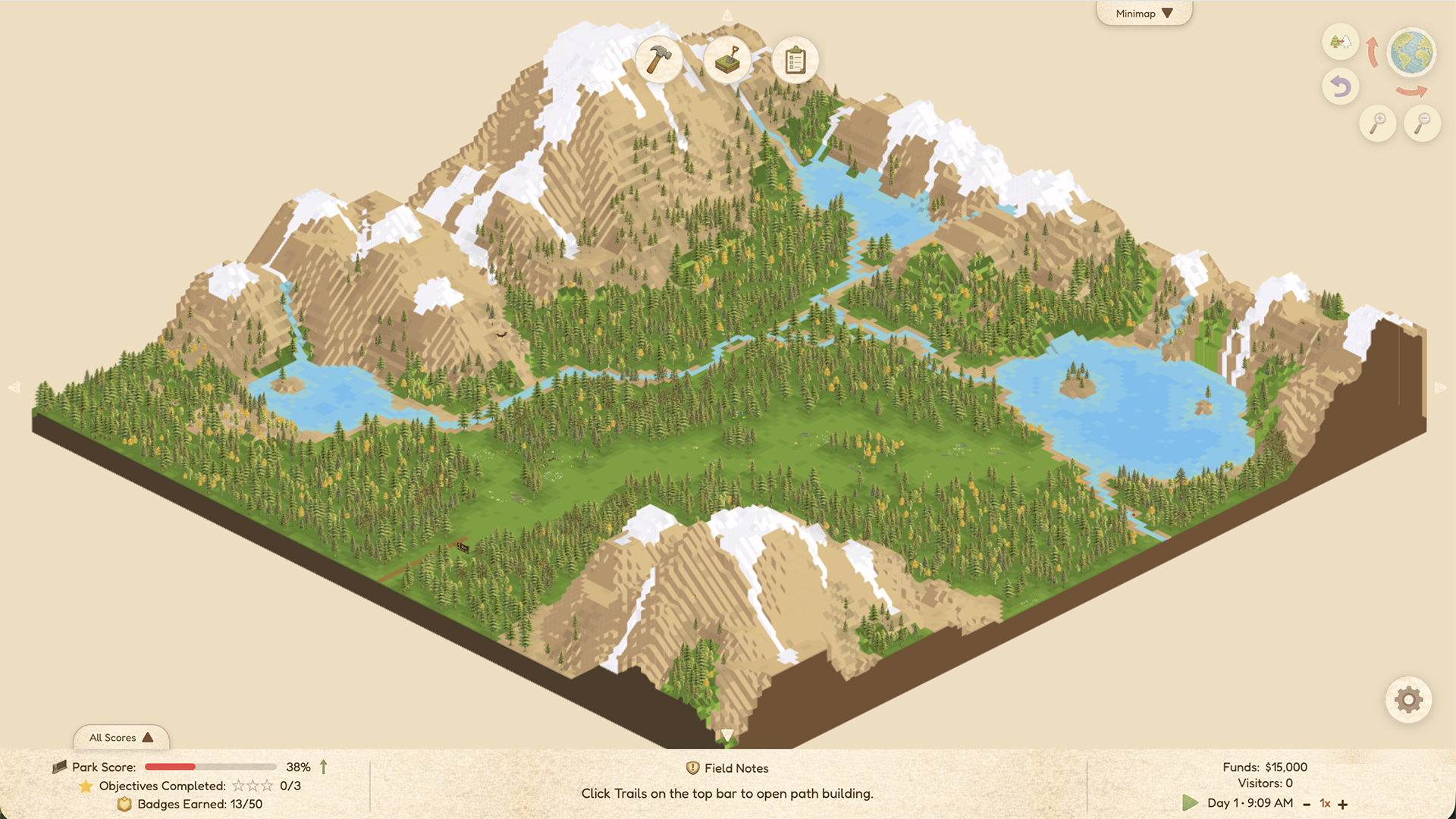 National Park Tycoon rocky mountain screenshot